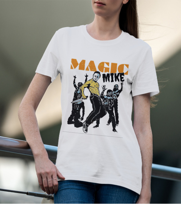 Michael Myers Magic Mike Halloween Crossover Dance Mashup T-Shirt