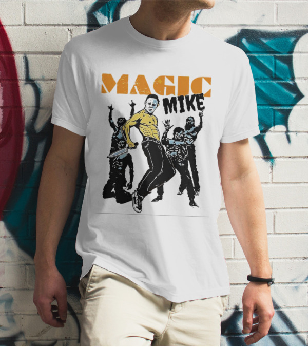 Michael Myers Magic Mike Halloween Crossover Dance Mashup T-Shirt