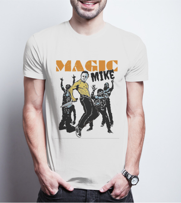Michael Myers Magic Mike Halloween Crossover Dance Mashup T-Shirt
