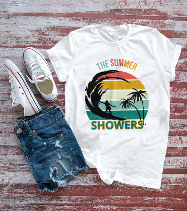 The Summer Showers Surfing Vintage Stripes T-Shirt