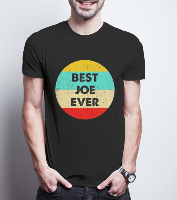 Best Joe Ever Vintage Distressed Retro Circle T-Shirt