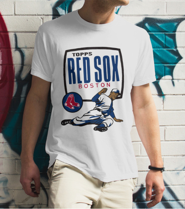 Red Sox Boston Topps Vintage Baseball Player T-Shirt