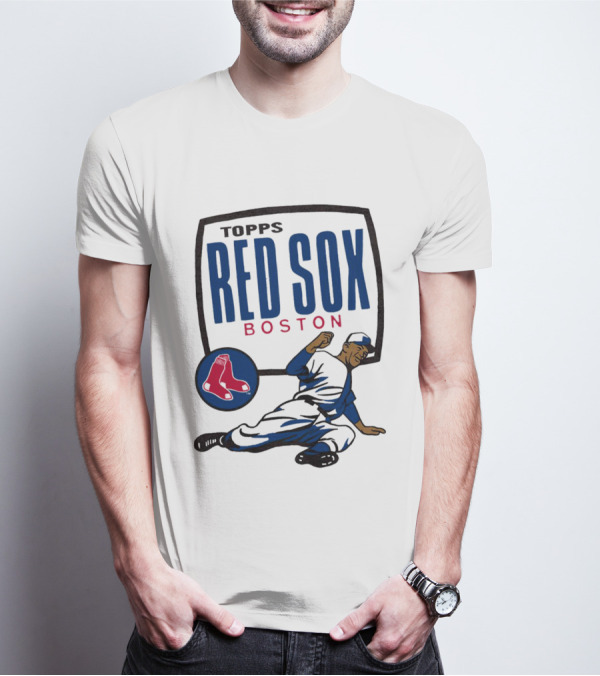 Red Sox Boston Topps Vintage Baseball Player T-Shirt