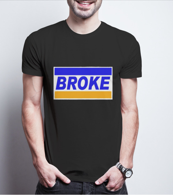 Broke Blue Orange Card Inspired Humor T-Shirt