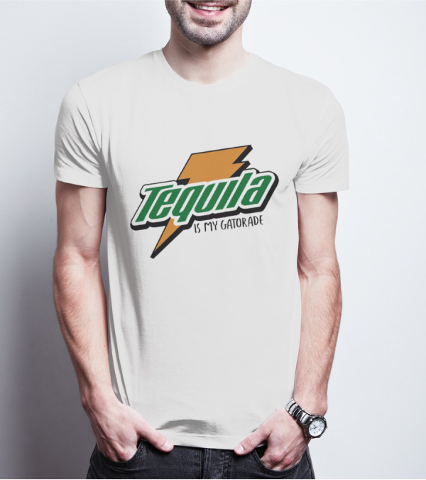 Tequila Is My Gatorade Lightning Bolt T-Shirt