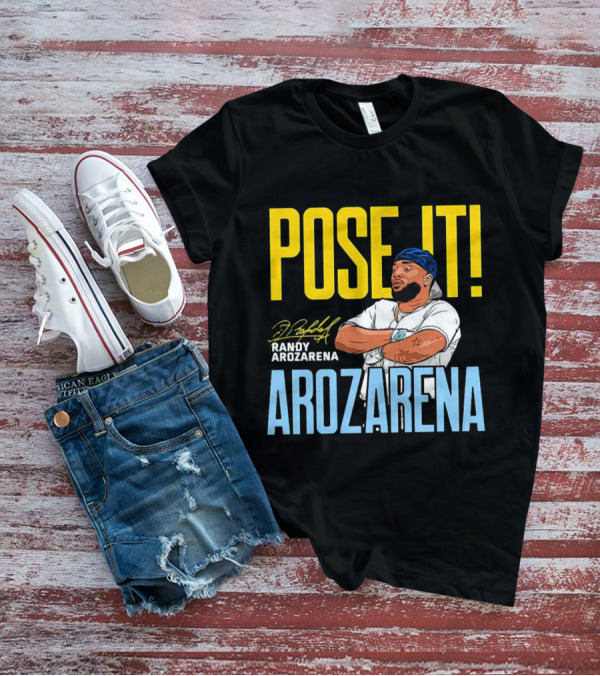 Pose It Randy Arozarena Arozarena Signature Tampa Bay Rays T-Shirt