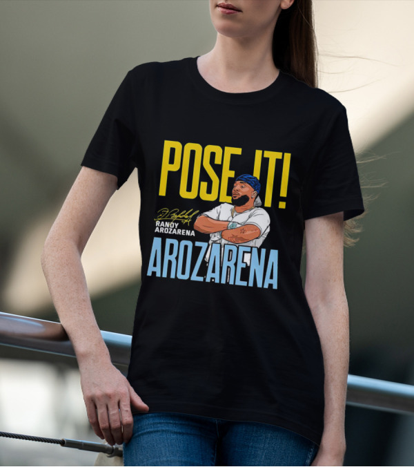 Pose It Randy Arozarena Arozarena Signature Tampa Bay Rays T-Shirt