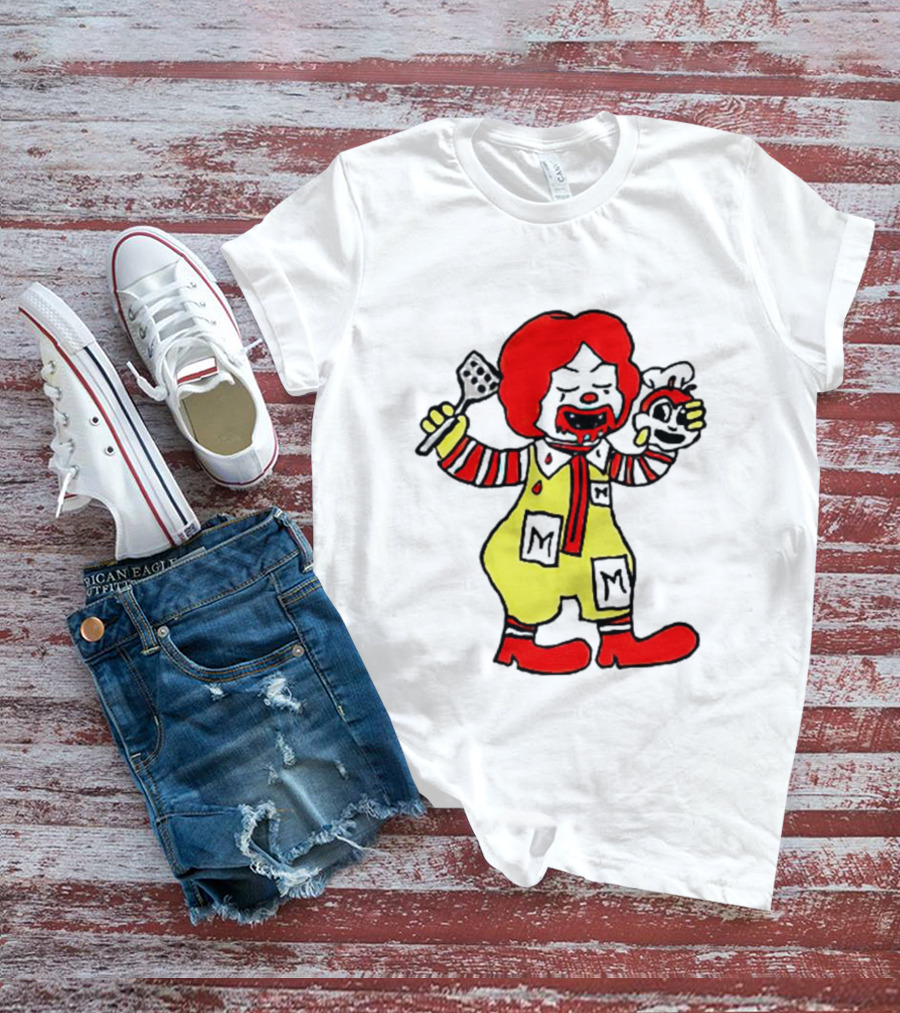 Mcdonalds X Jollibee Horror Crossover Halloween Mashup Character T-Shirt