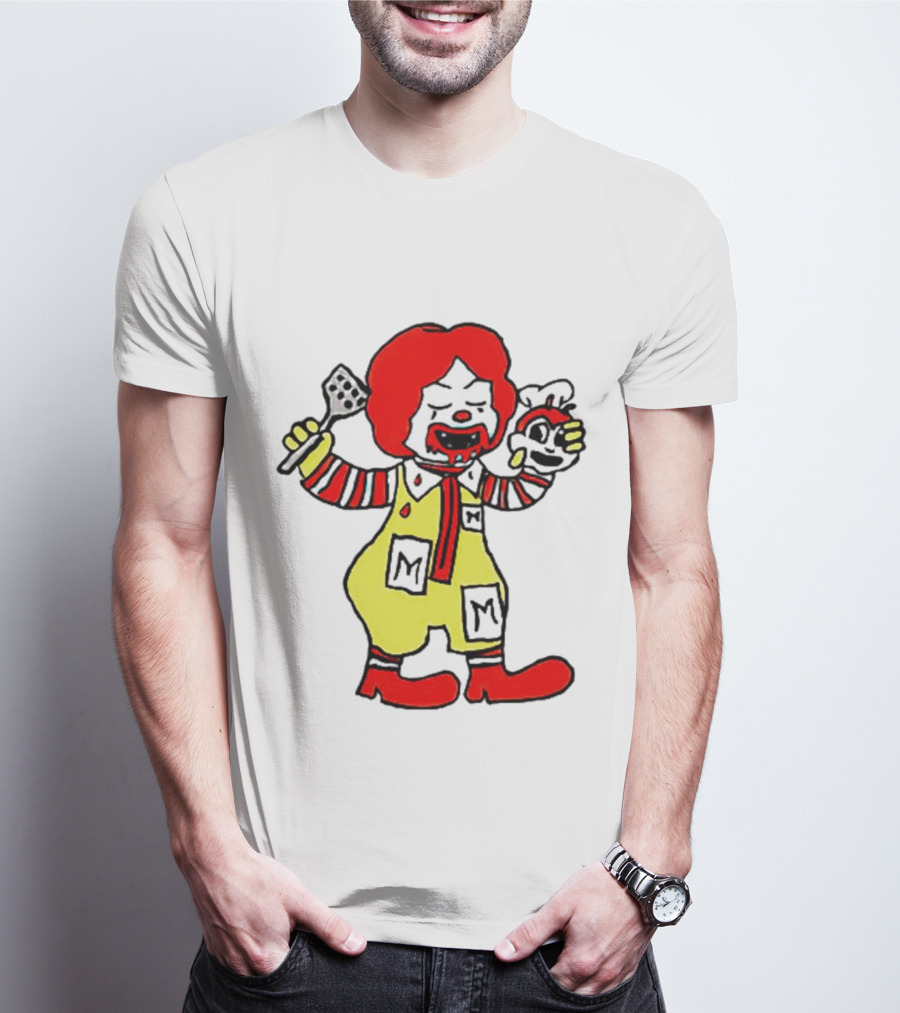Mcdonalds X Jollibee Horror Crossover Halloween Mashup Character T-Shirt