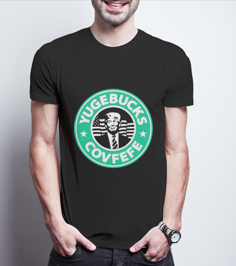 Yugebucks Covfefe Trump Patriottakes With American Flag T-Shirt
