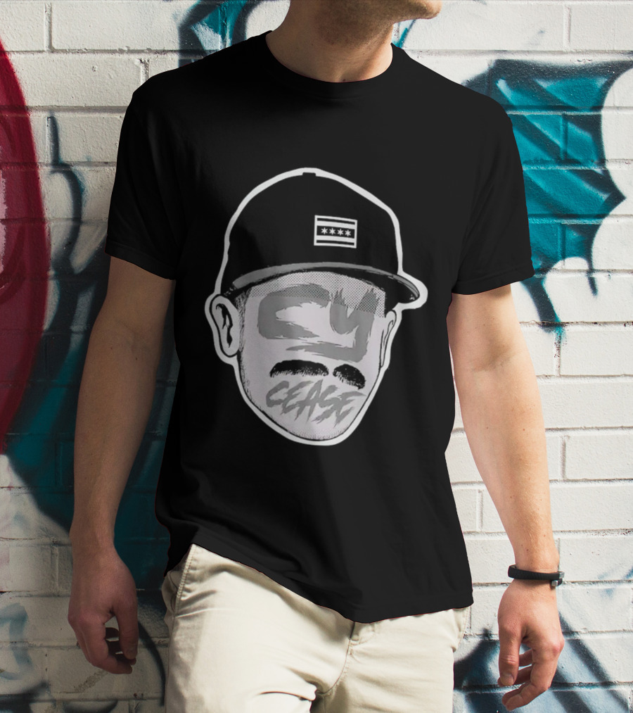 Chicago White Baseball Cy Cease Hat T-Shirt