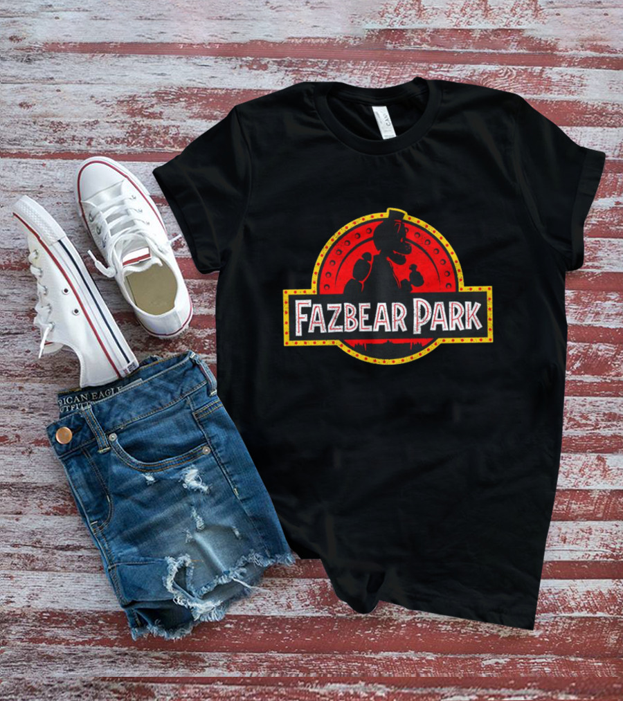 Fazbear Park Jurassic Park Freddy Five Nights Crossover T-Shirt