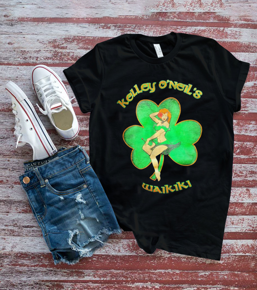 Kelley O'Neil's Waikiki Shamrock Pin-Up Girl T-Shirt