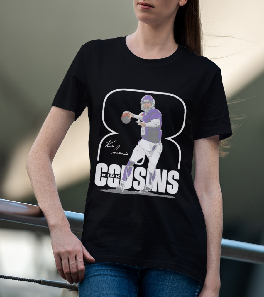 Kirk Cousins Number 8 Signature Football Quarterback T-Shirt