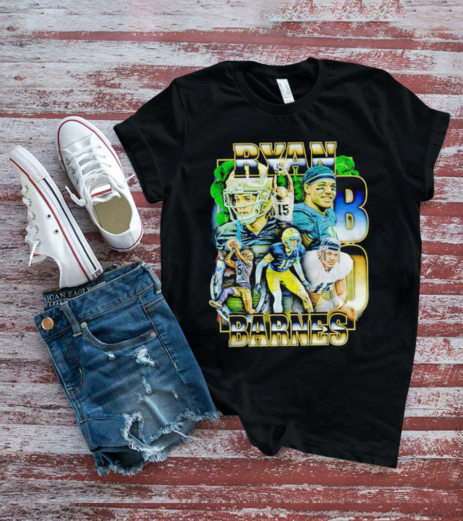 Ryan Barnes Notre Dame Fighting Irish Football Collage Vintage T-Shirt