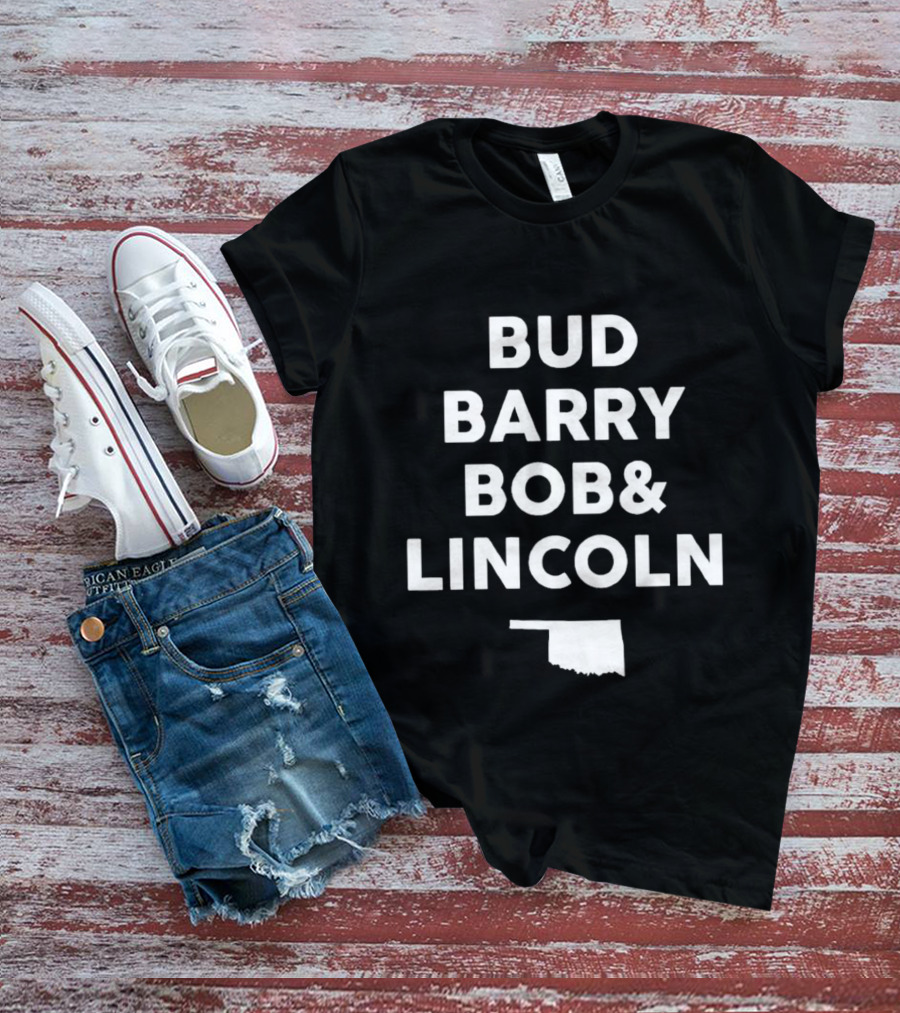 Bud Barry Bob And Lincoln Oklahoma State Outline T-Shirt