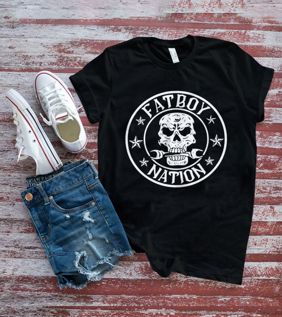 Fatboy Nation Skull Circle Stars T-Shirt