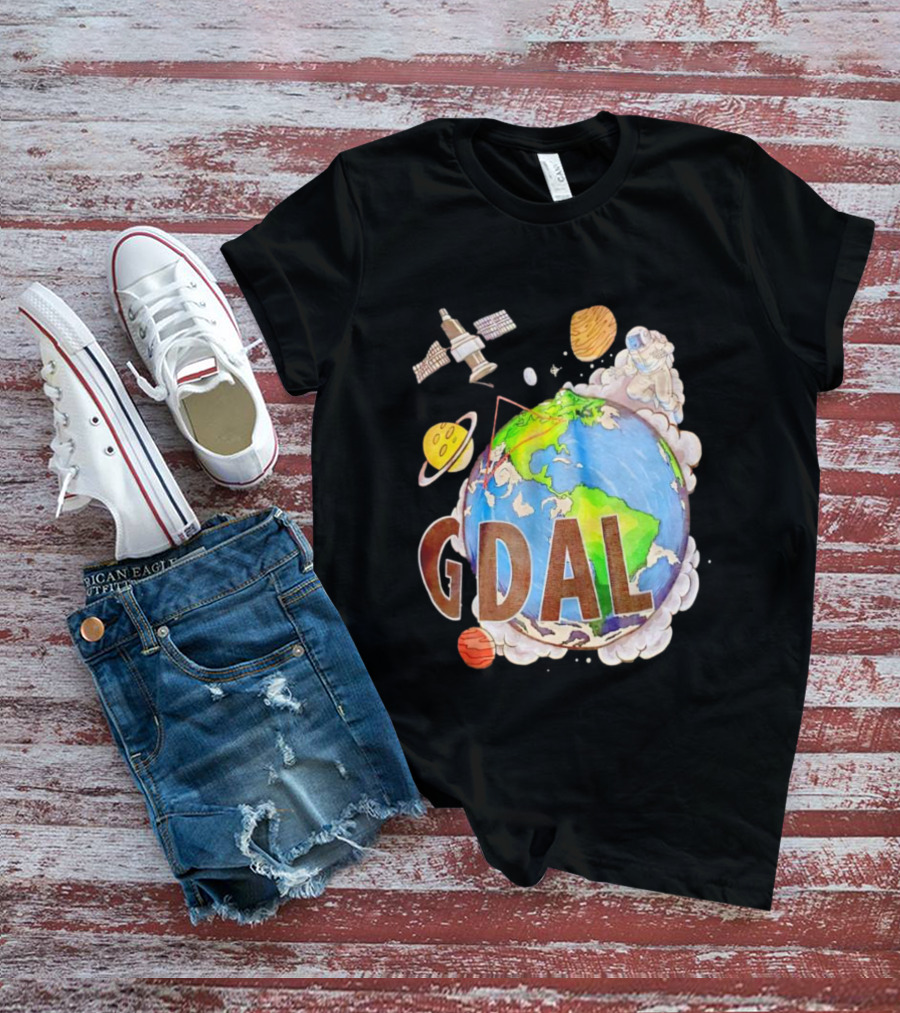 GDAL Astronaut Exploring Planets Orbiting Earth T-Shirt