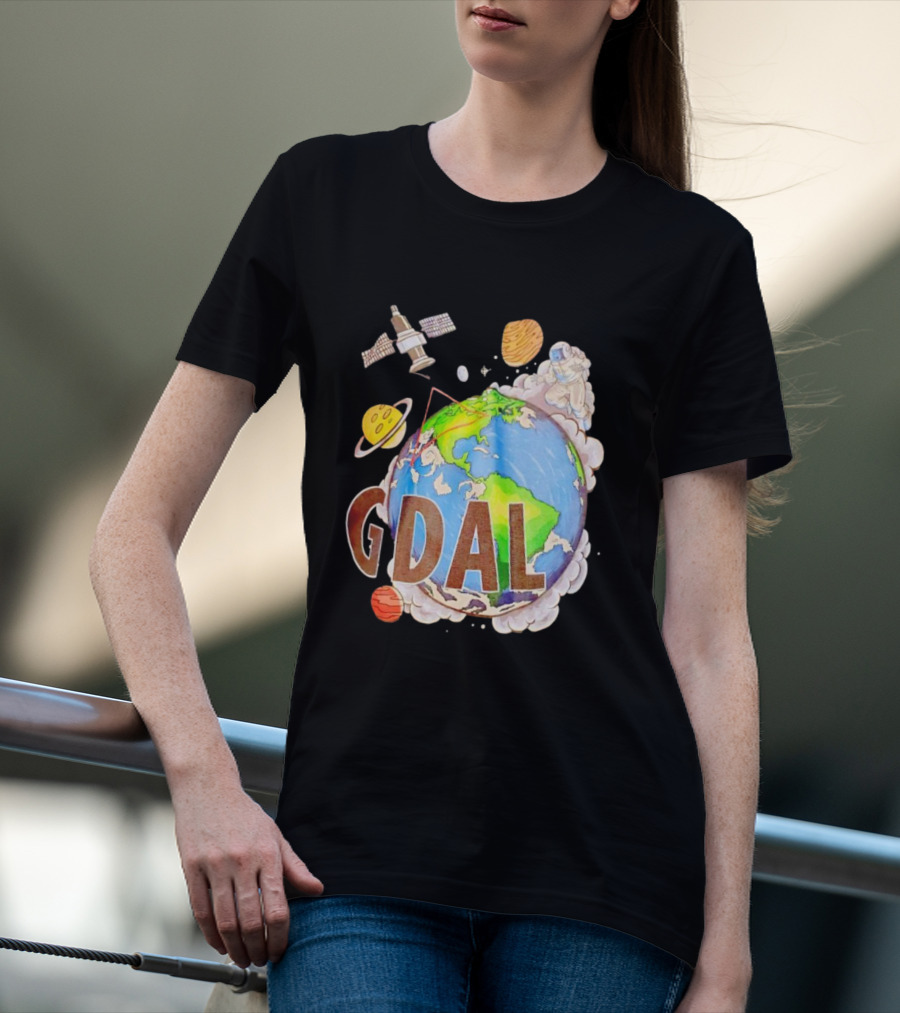 GDAL Astronaut Exploring Planets Orbiting Earth T-Shirt