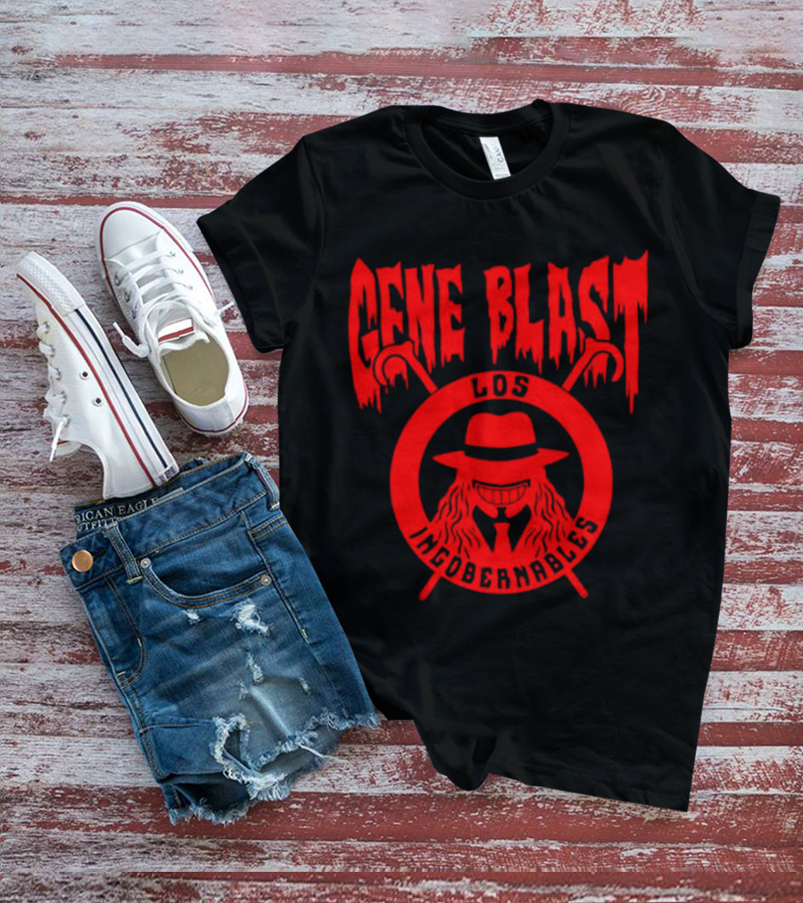 Gene Blast Los Ingobernables Mysterious Hat And Cane Emblem T-Shirt