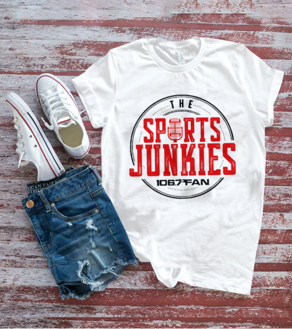 The Sports Junkies 106.7 Fan Radio Mic T-Shirt