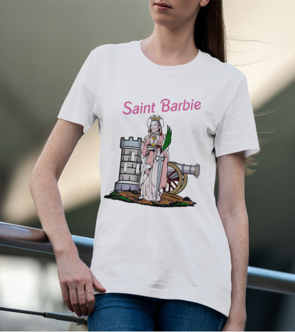 Saint Barbie Tower And Cannon Iconic T-Shirt