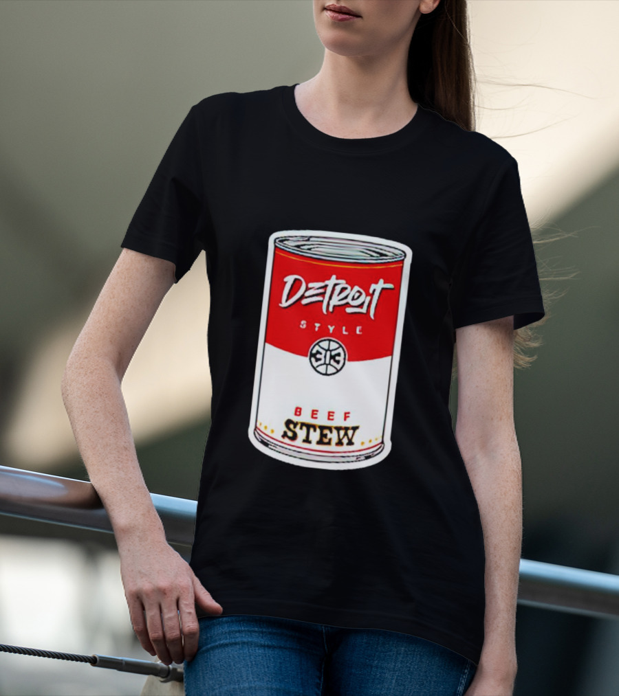 Detroit Style 313 Beef Stew Can T-Shirt