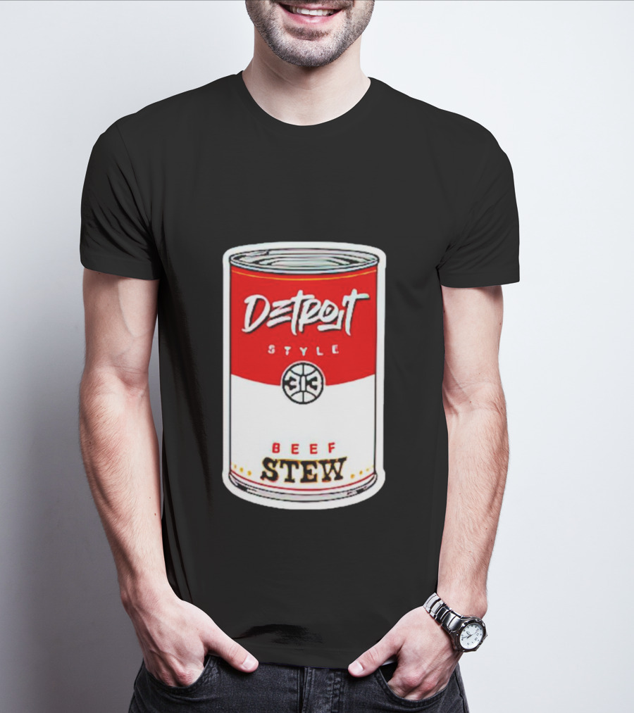 Detroit Style 313 Beef Stew Can T-Shirt