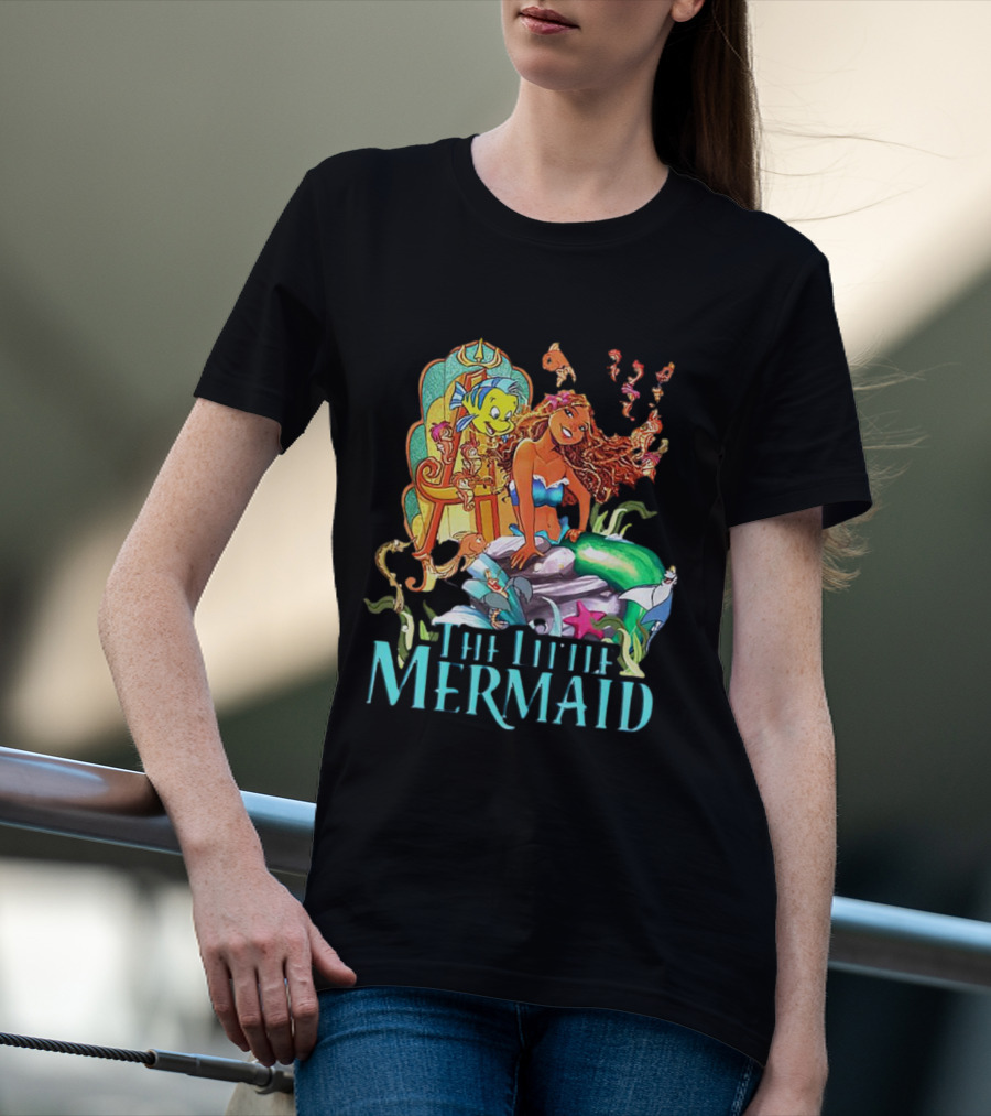Disney The Little Mermaid Ariel And Friends Vibrant T-Shirt