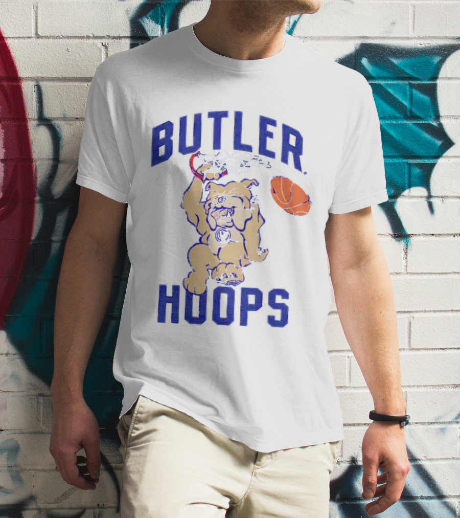 Butler Hoops Dunking Mascot Basketball Bulldawg T-Shirt
