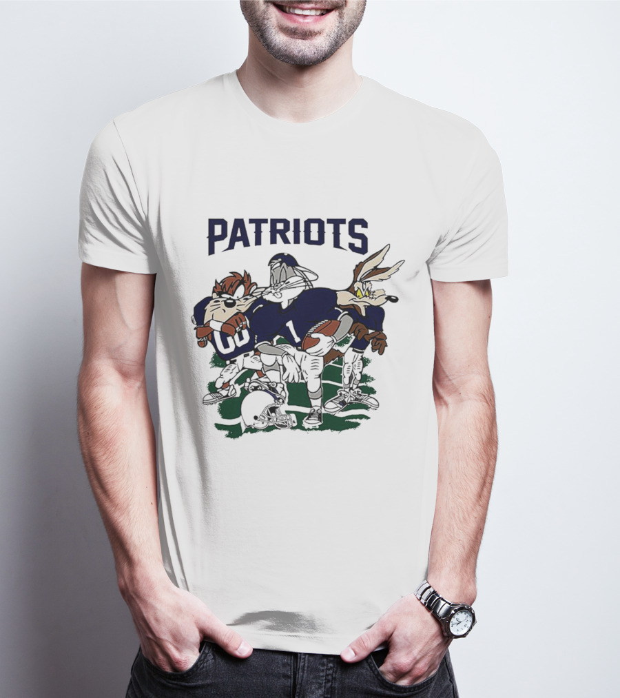 Patriots Looney Tunes Characters In Football Gear T-Shirt