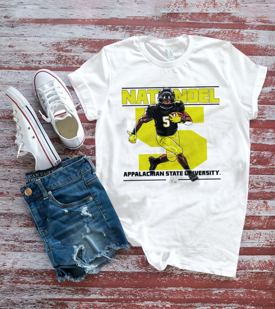 Nathaniel Noel Appalachian State University Football Number 5 T-Shirt