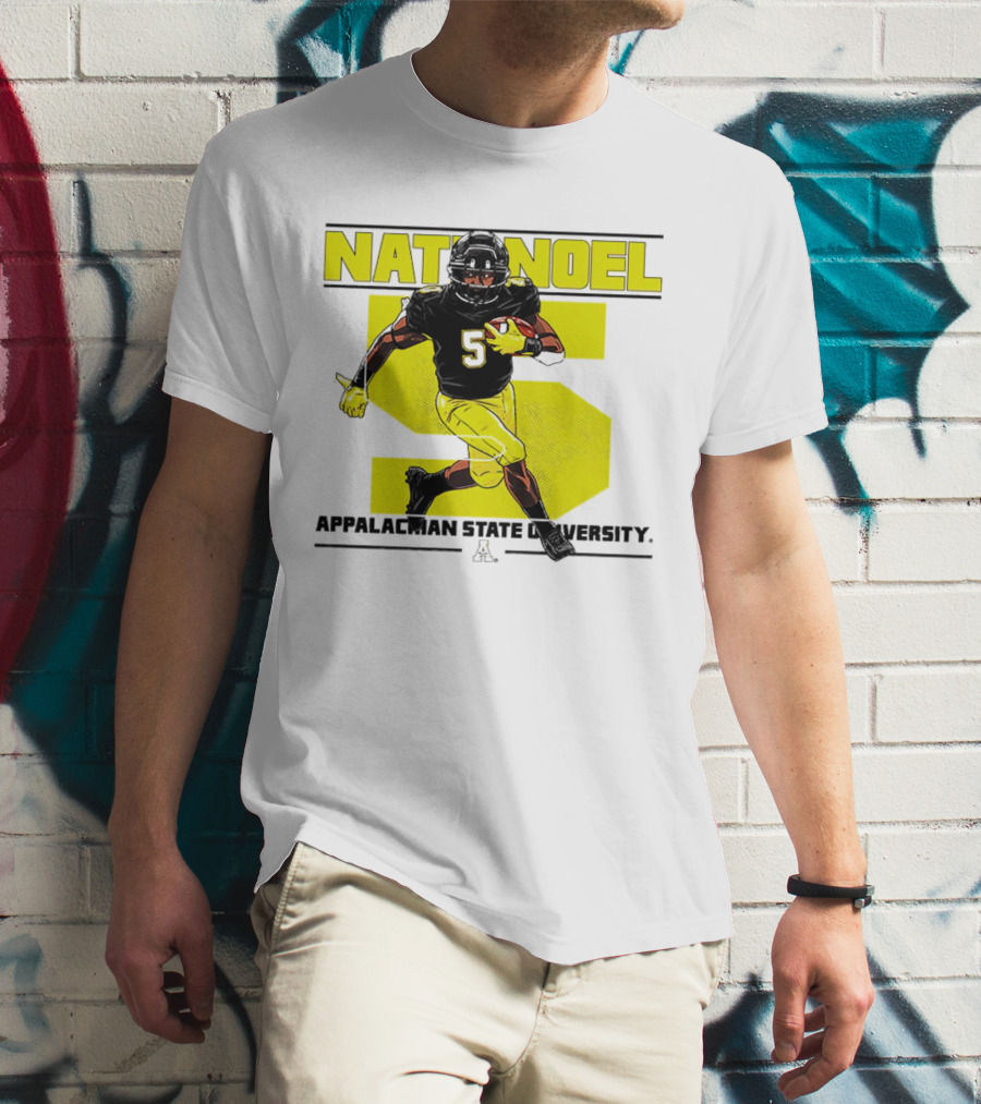 Nathaniel Noel Appalachian State University Football Number 5 T-Shirt