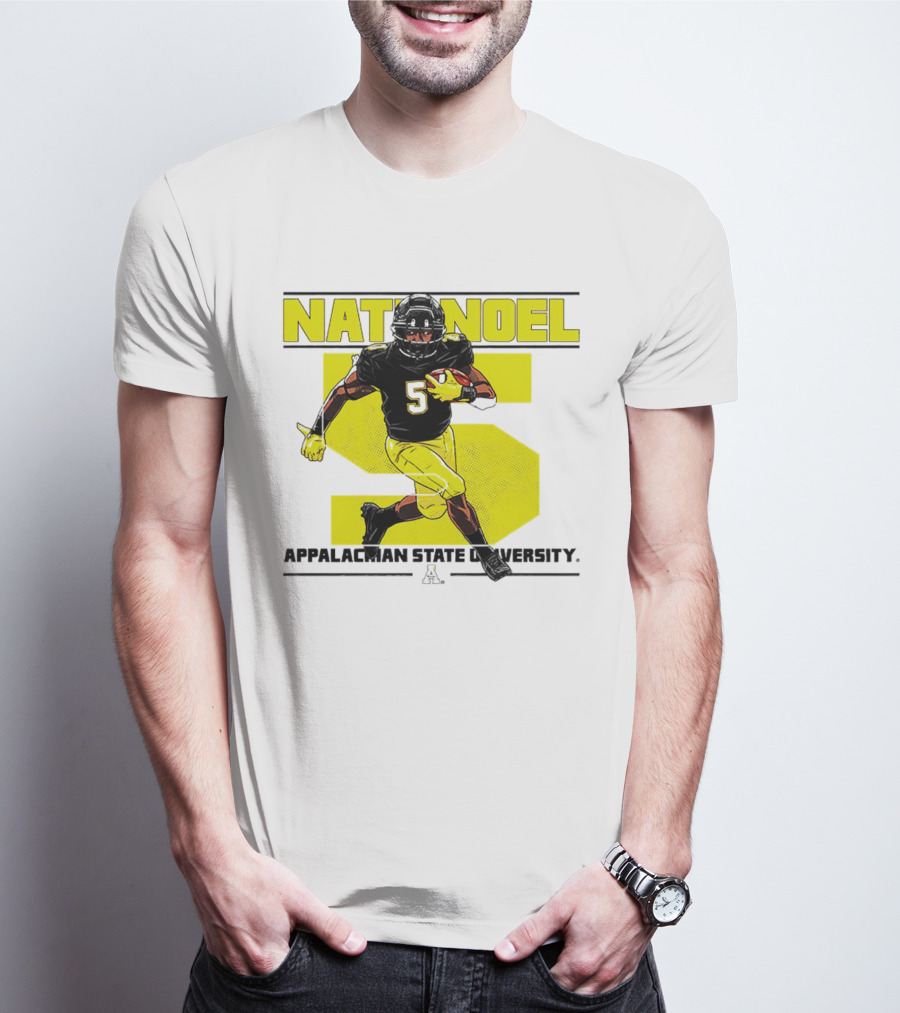 Nathaniel Noel Appalachian State University Football Number 5 T-Shirt