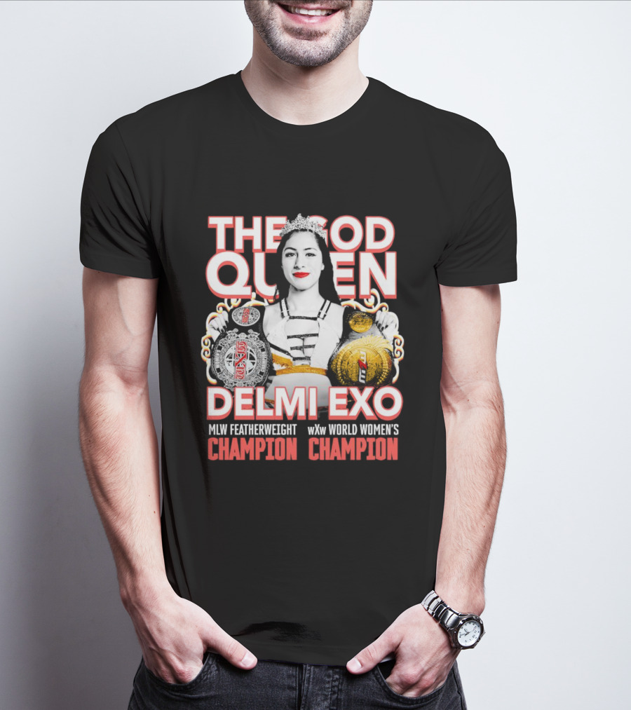 The God Queen Delmi Exo MLW Featherweight WXw World Women's Champion T-Shirt