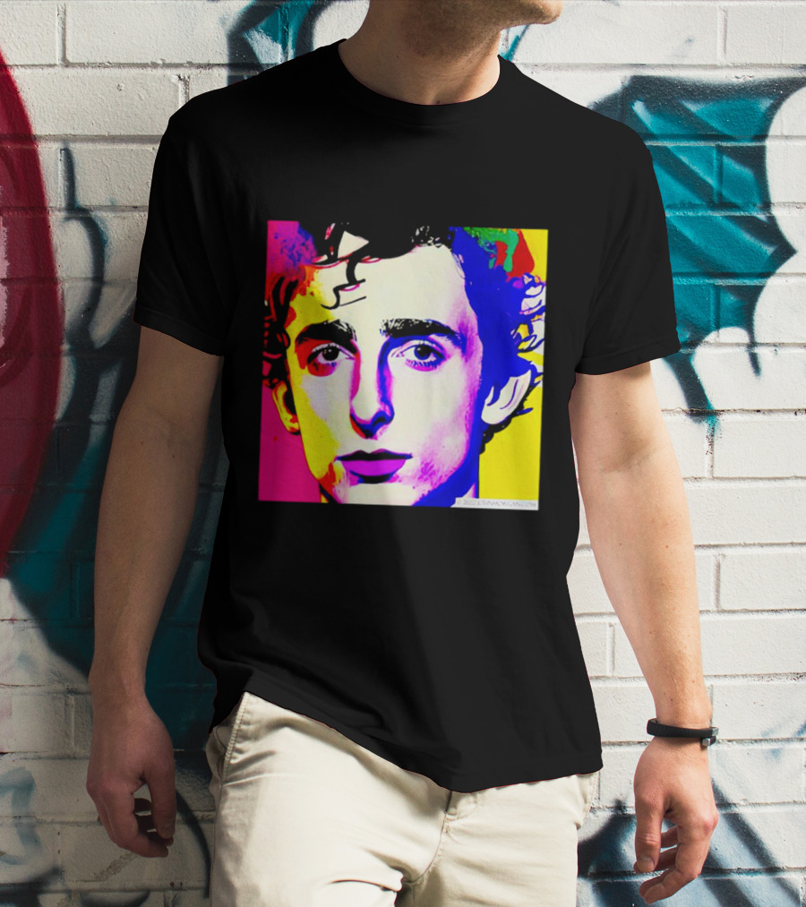 Timothee Chalamet Pop Art Portrait Multicolored Andy Warhol T-Shirt