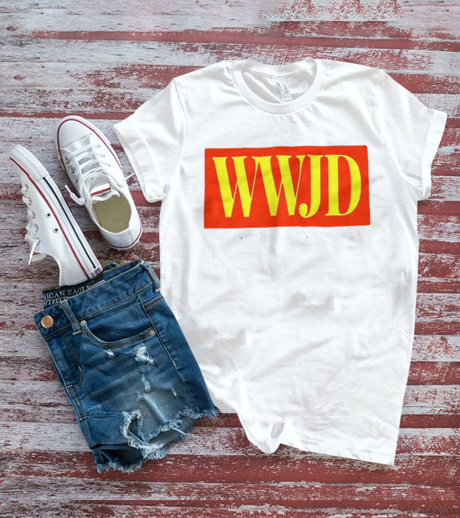 WWJD He Would Love First Bold Red T-Shirt