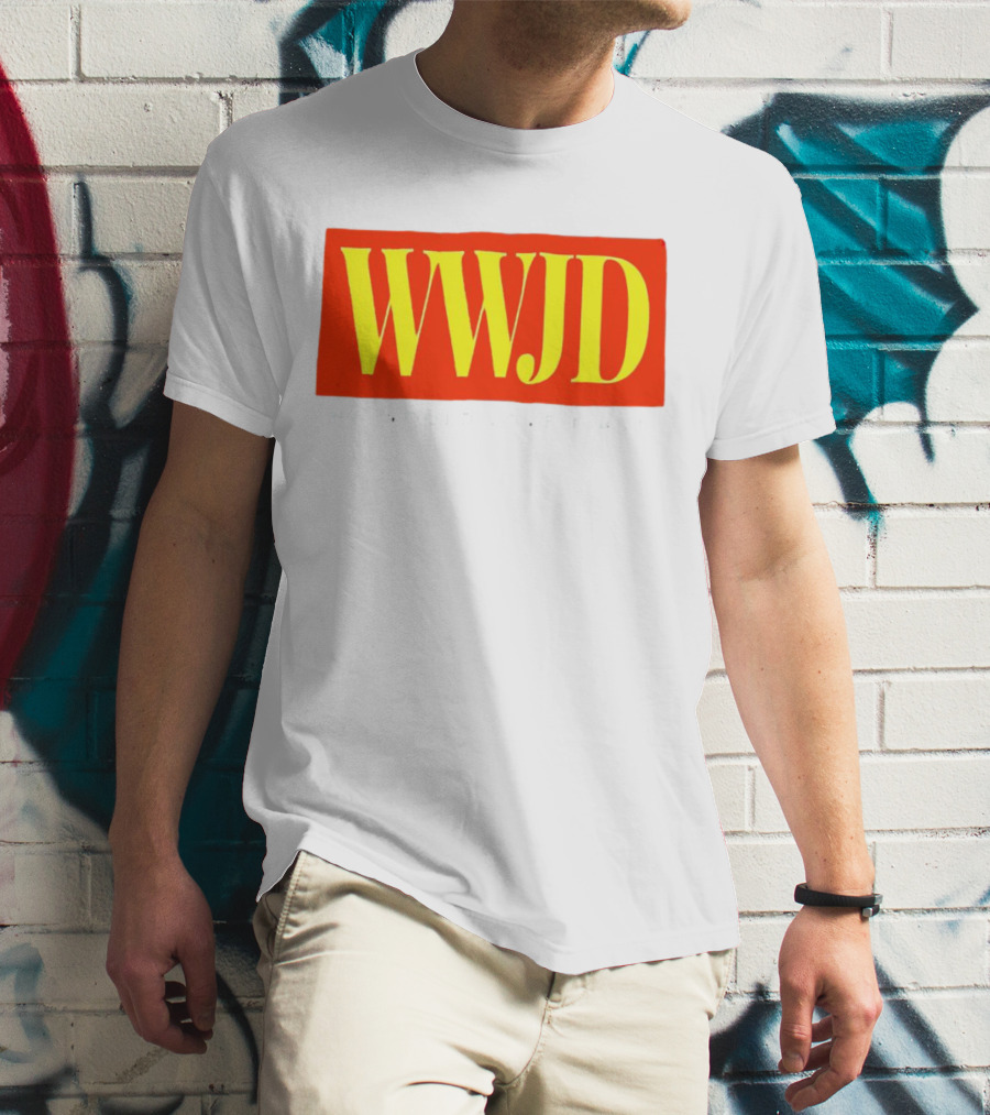 WWJD He Would Love First Bold Red T-Shirt