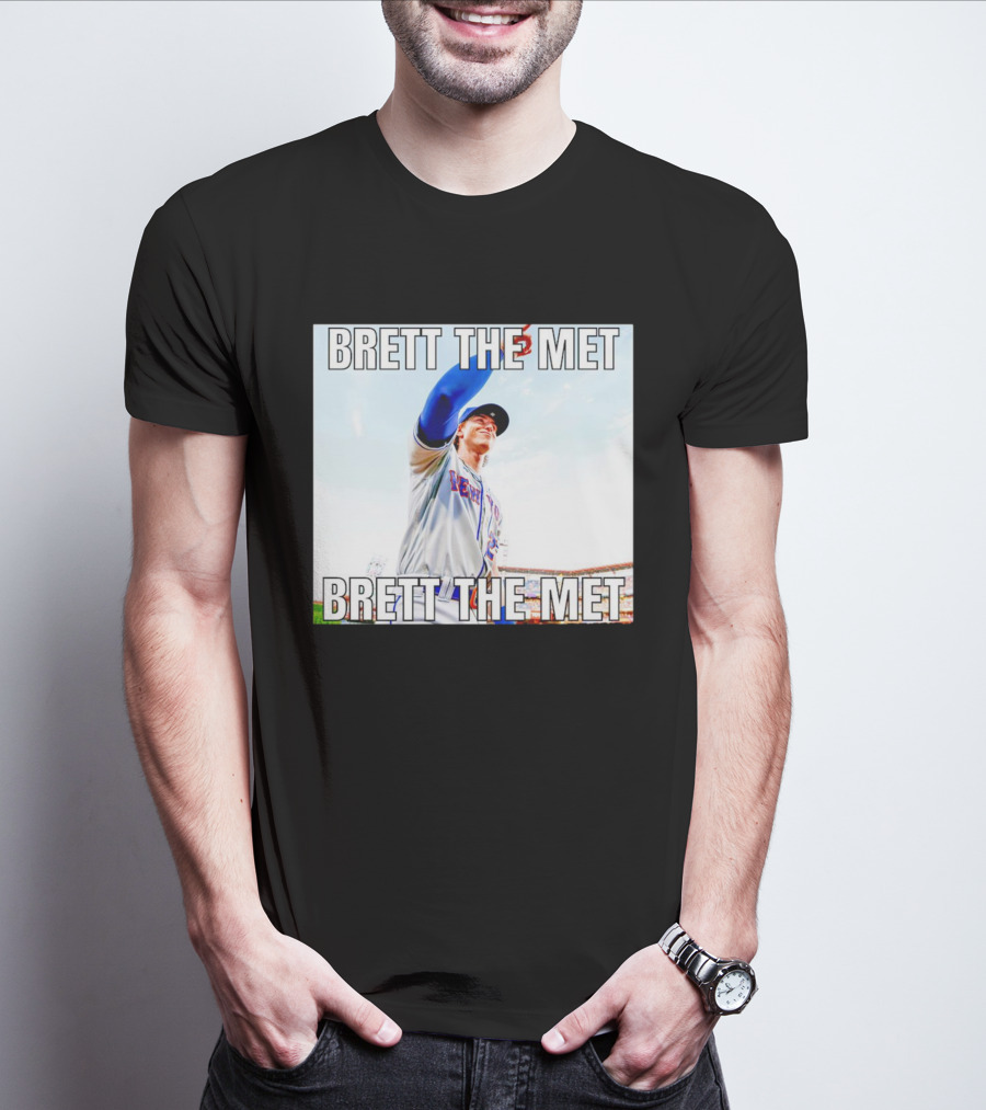 Brett The Met Baseball Player At New York Stadium T-Shirt