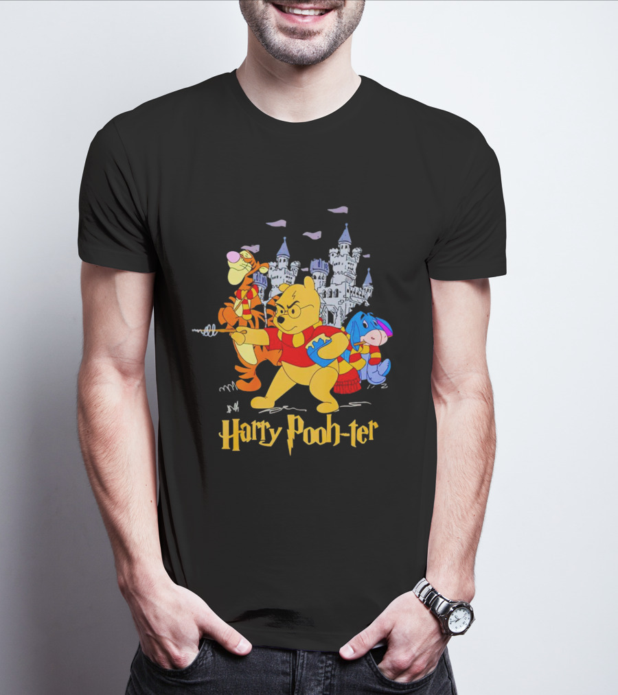 Winnie-the-Pooh Harry Pooh-ter Wizarding Wonders With Tigger And Eeyore In Castle Adventure T-Shirt