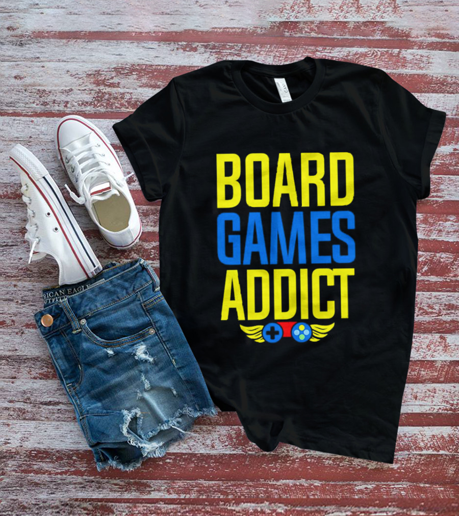 BOARD GAMES ADDICT CONTROLLER WINGS T-Shirt