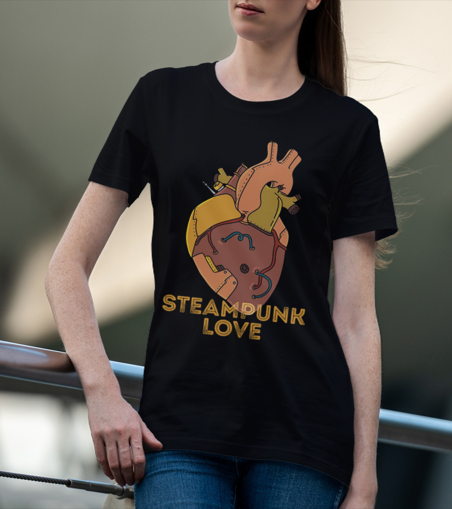 STEAMPUNK LOVE Mechanical Heart T-Shirt