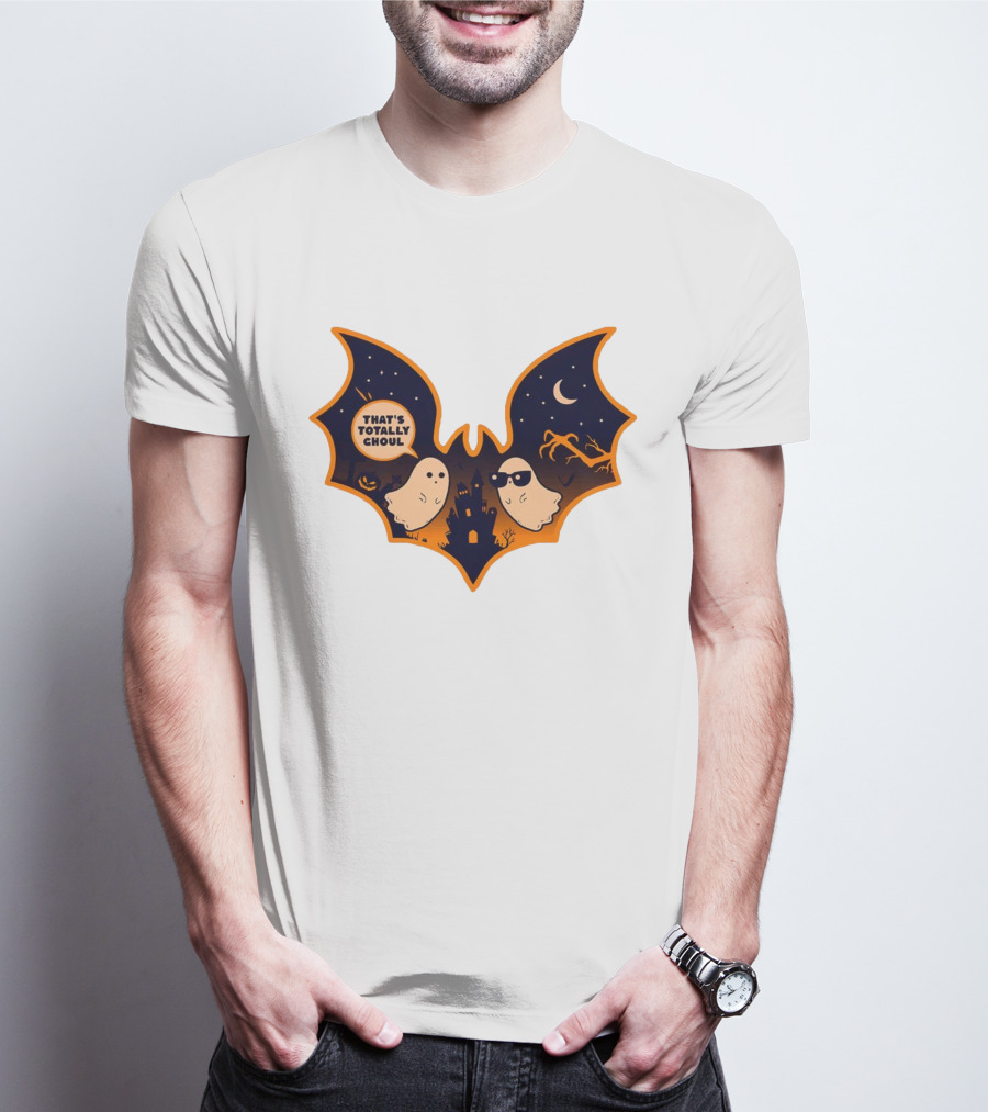 That's Totally Choul Ghosts In Bat Shape With Haunted Castle And Moon T-Shirt