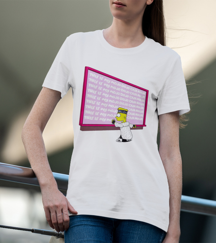 The Simpsons This Is My Mojo Dojo Casa House Bart Simpson Chalkboard Scene T-Shirt