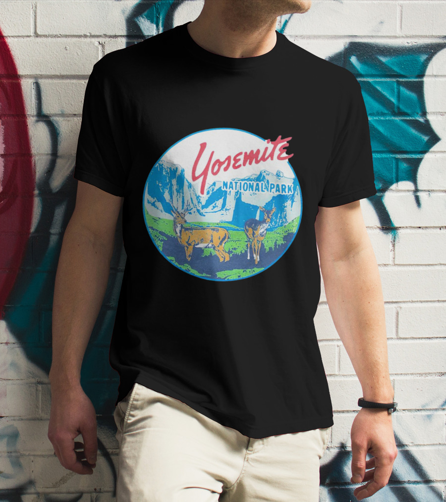 Yosemite National Park Scenic Wildlife With Deer T-Shirt