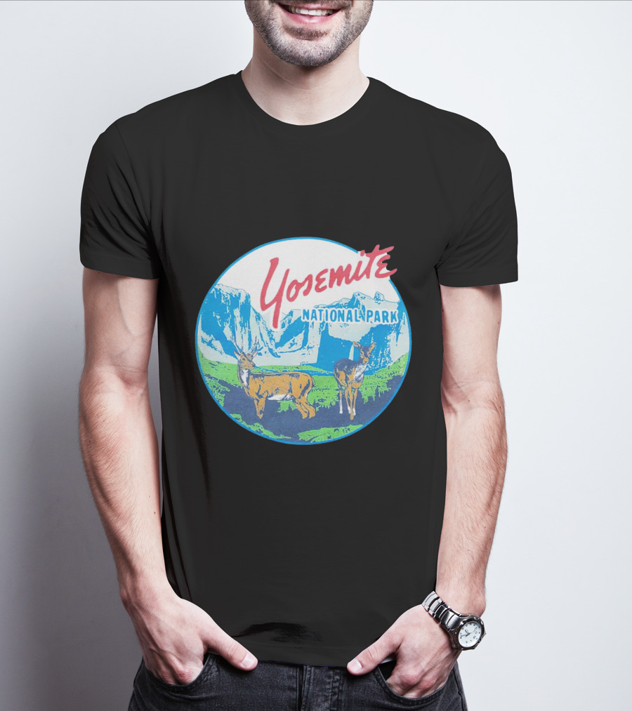 Yosemite National Park Scenic Wildlife With Deer T-Shirt
