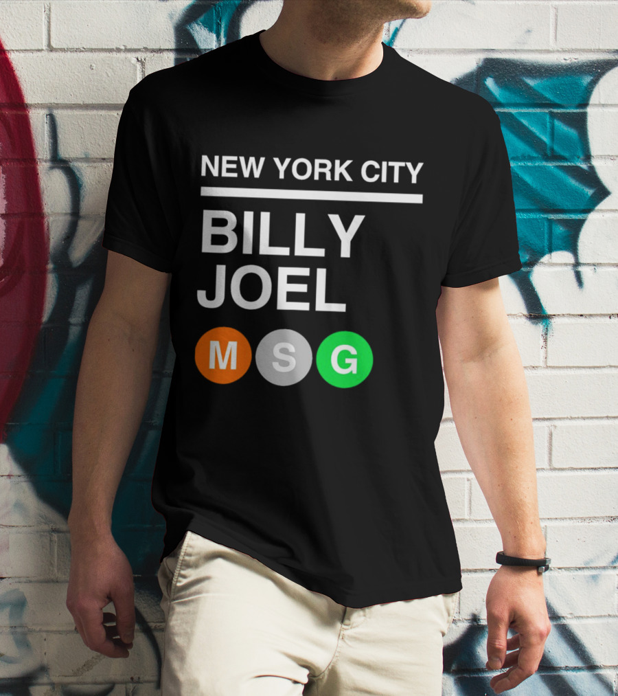 NEW YORK CITY BILLY JOEL MSG Subway T-Shirt