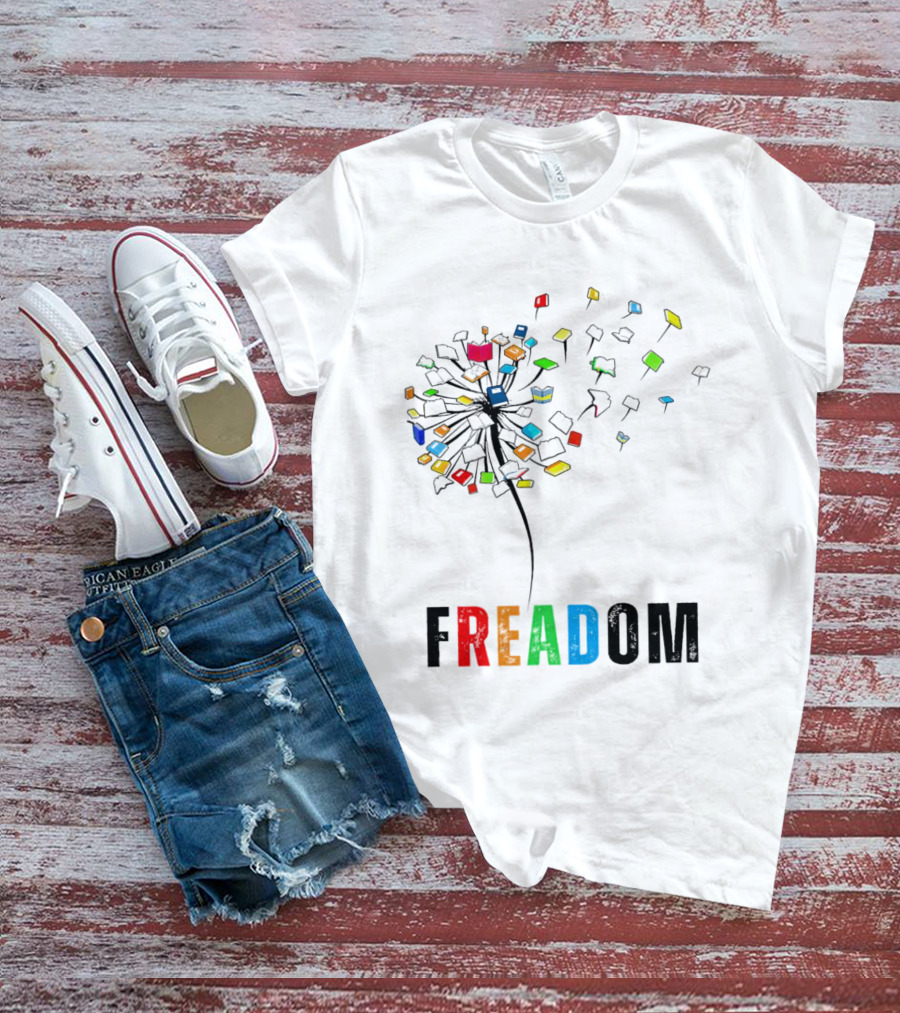 Freadom Dandelion Book Lover T-Shirt