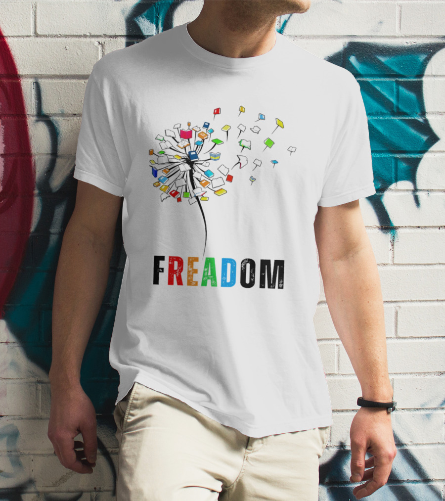 Freadom Dandelion Book Lover T-Shirt