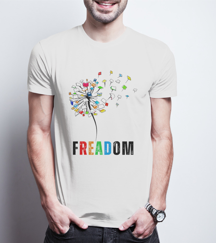 Freadom Dandelion Book Lover T-Shirt